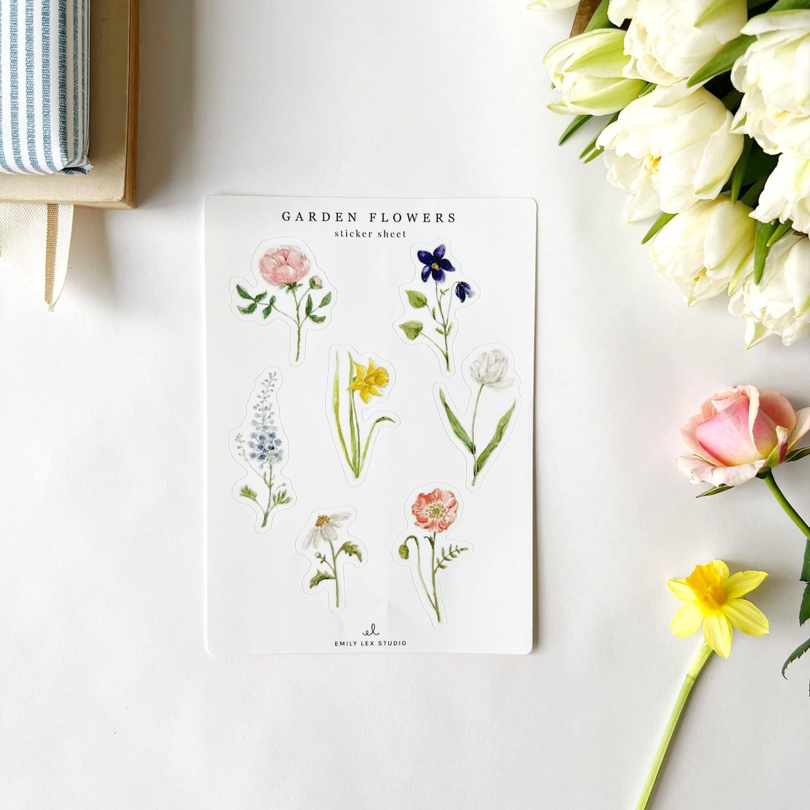 EMILY LEX STUDIO - STICKER SHEETS | GARDEN FLOWERS