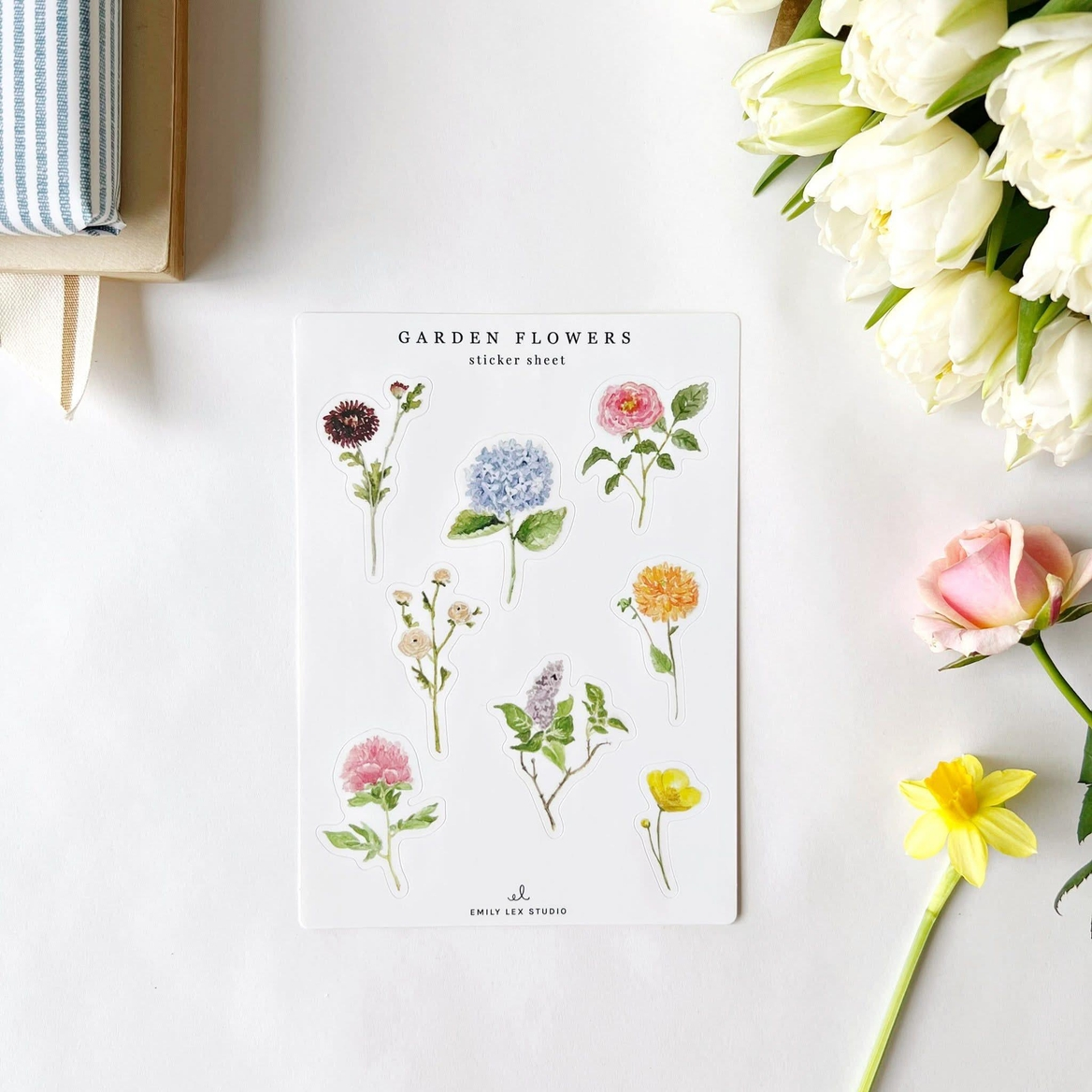 EMILY LEX STUDIO - STICKER SHEETS | GARDEN FLOWERS