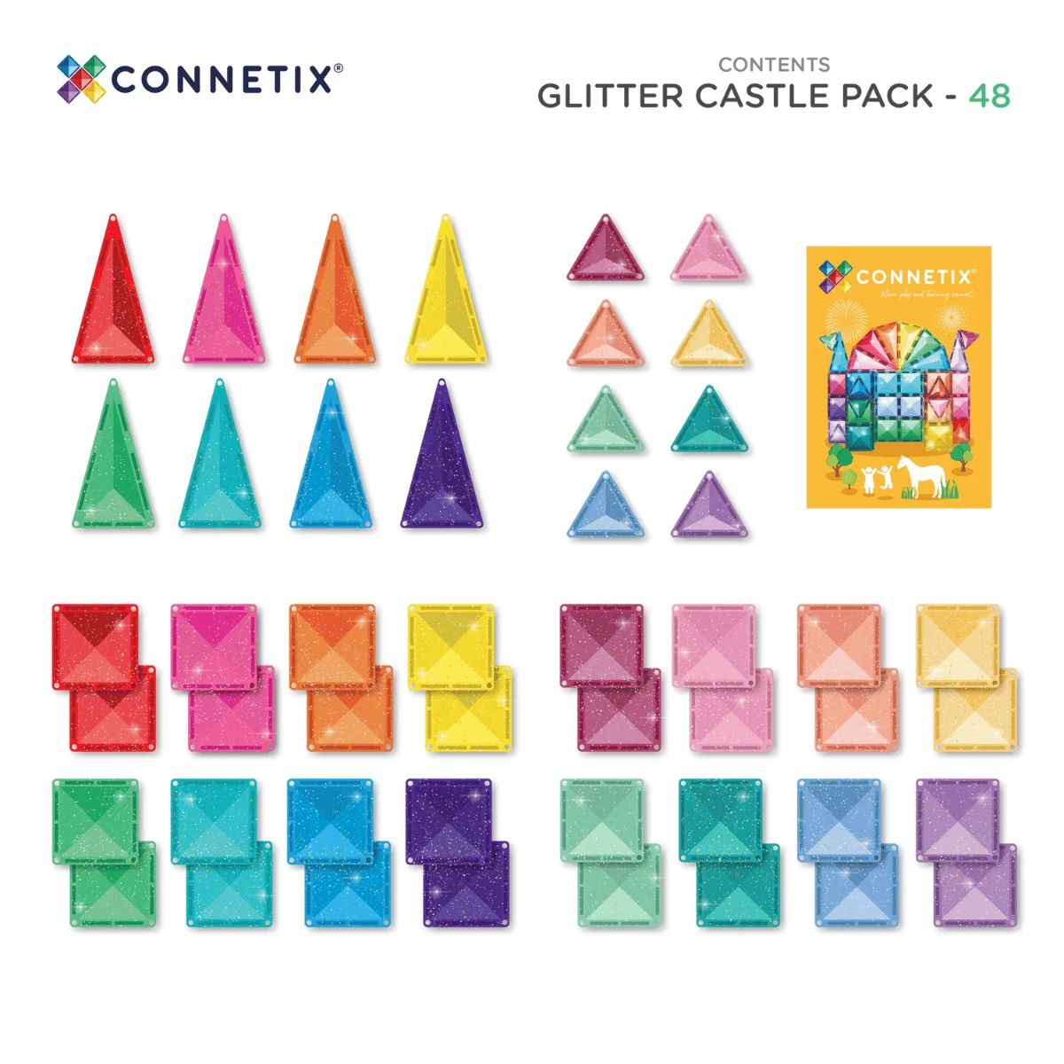 CONNETIX - GLITTER CASTLE PACK 48 PC