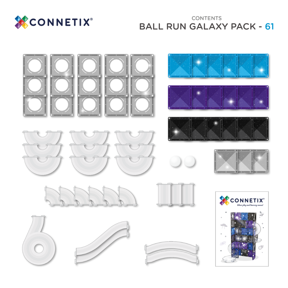 CONNETIX - BALL RUN GALAXY PACK 61 PC