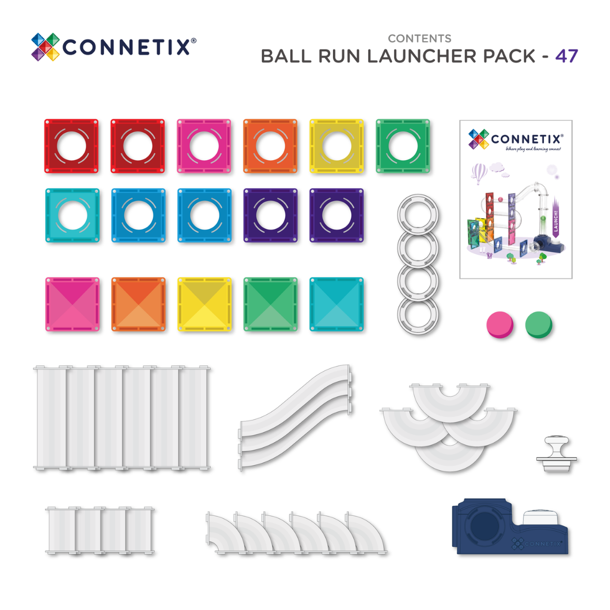 CONNETIX - BALL RUN LAUNCHER PACK 47 PC