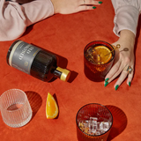 HERE'S HOW - THE SCOUT LOWBALL GLASS | SET OF 2 | AMBER