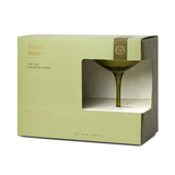 HERE'S HOW - THE LOU COUPE GLASS | SET OF 2 | OLIVE