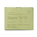 HERE'S HOW - THE LOU COUPE GLASS | SET OF 2 | OLIVE