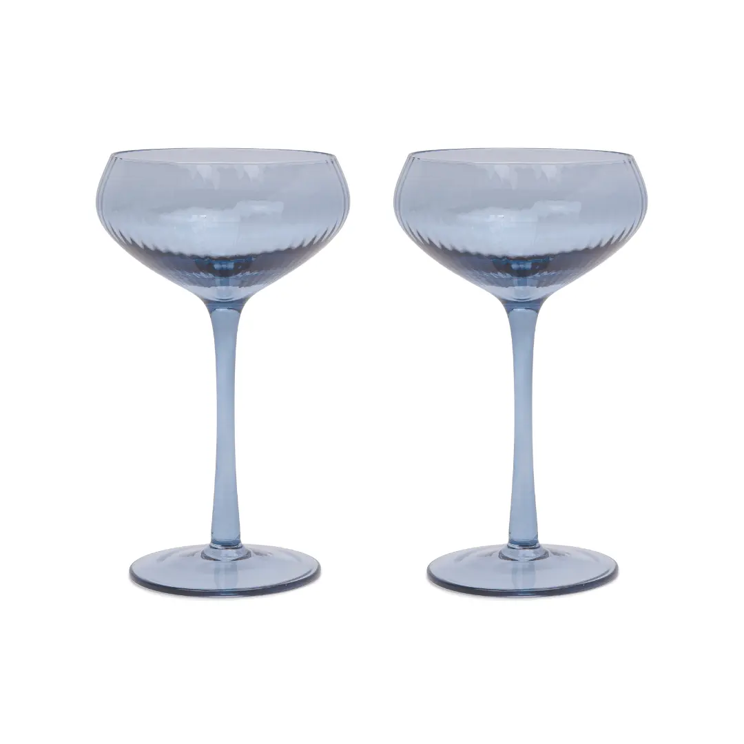 HERE'S HOW - THE LOU COUPE GLASS | SET OF 2 | BLUE