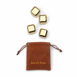 HERE'S HOW - THE RUBY COCKTAIL CHILLERS IN GOLD | SET OF 4
