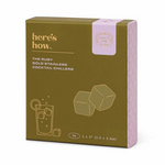HERE'S HOW - THE RUBY COCKTAIL CHILLERS IN GOLD | SET OF 4