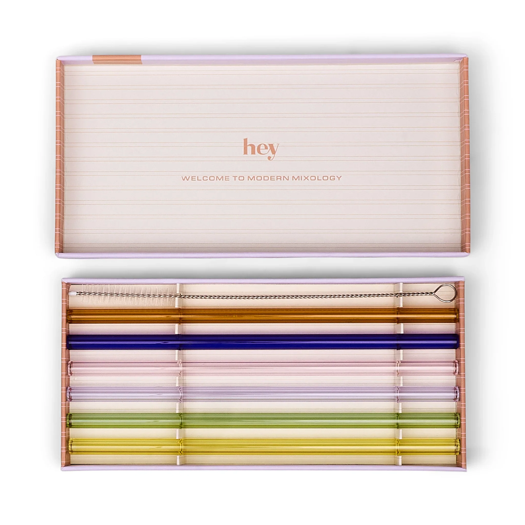 HERE'S HOW - THE DANNY SET OF 6 GLASS HIGHBALL STRAWS