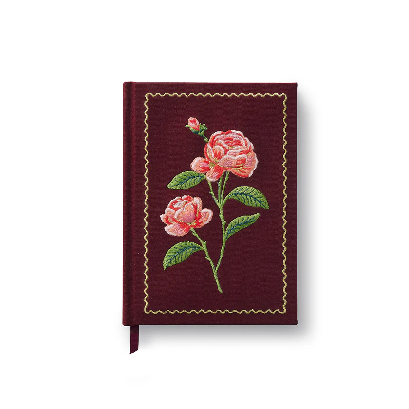 RIFLE PAPER CO - EMBROIDERED FABRIC JOURNAL | ROSES