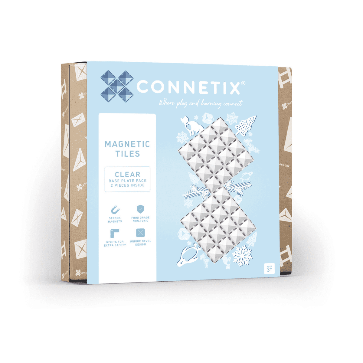 CONNETIX - CLEAR BASE PLATE PACK | 2 PIECE