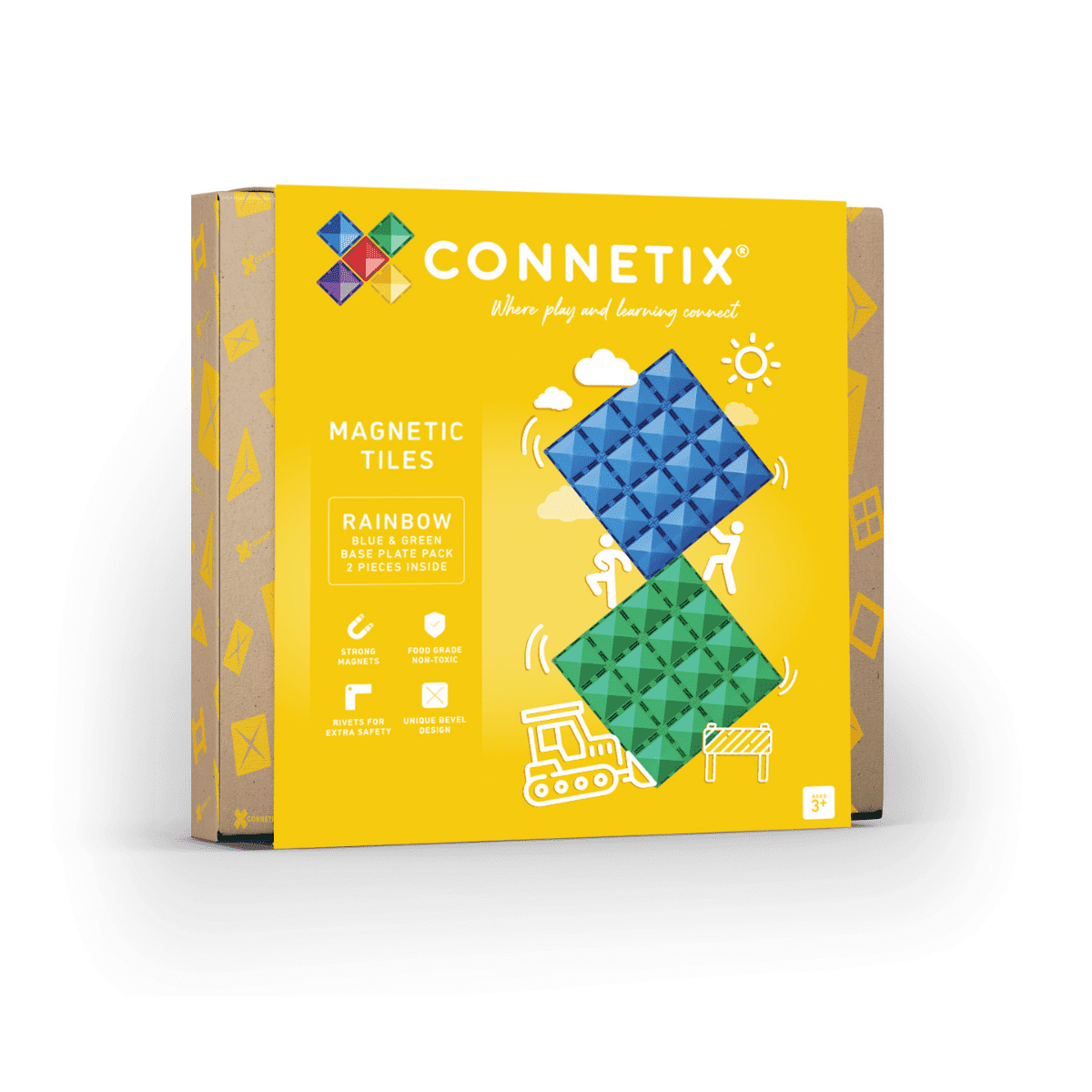 CONNETIX - RAINBOW BLUE & GREEN BASE PLATE 2 PC