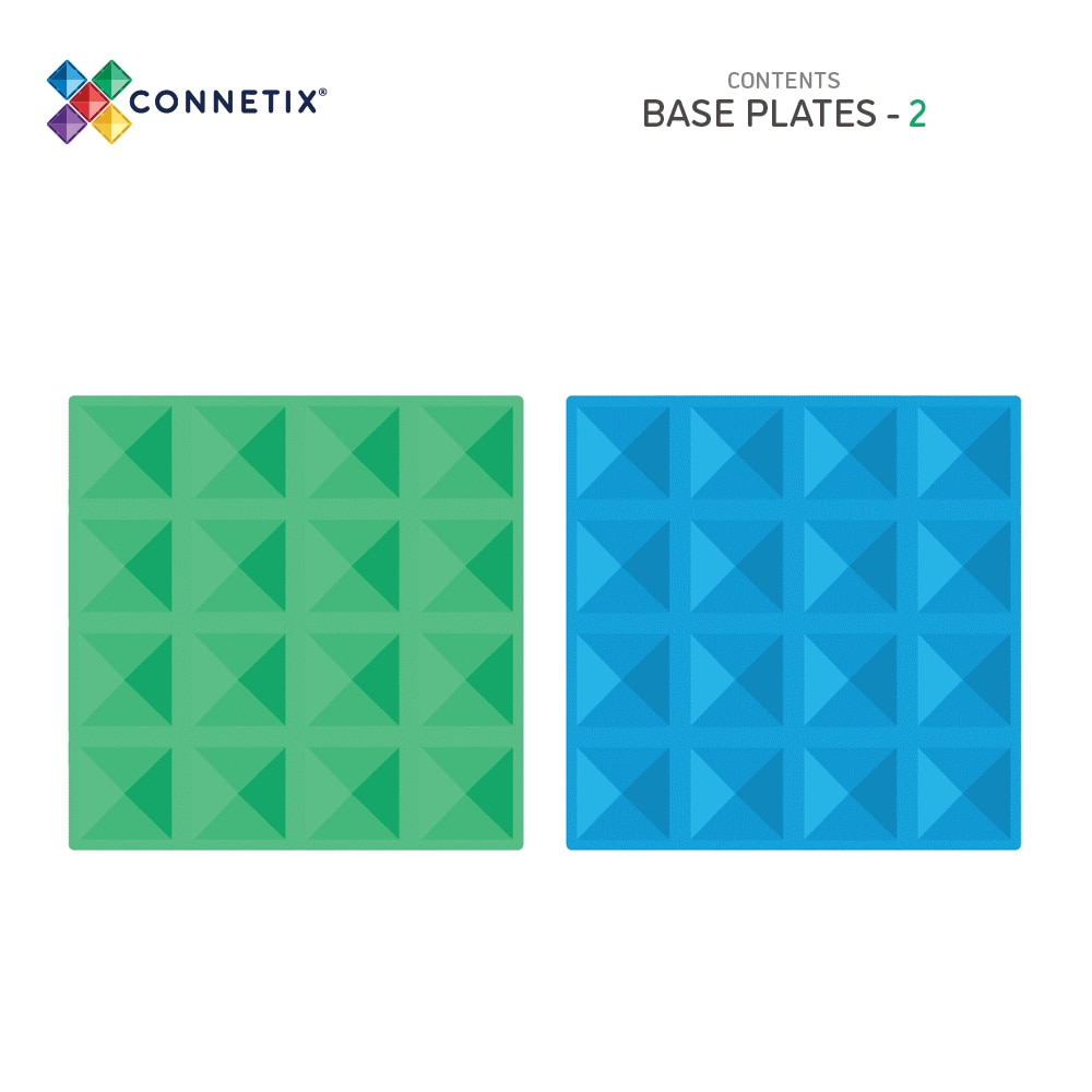 CONNETIX - RAINBOW BLUE & GREEN BASE PLATE 2 PC