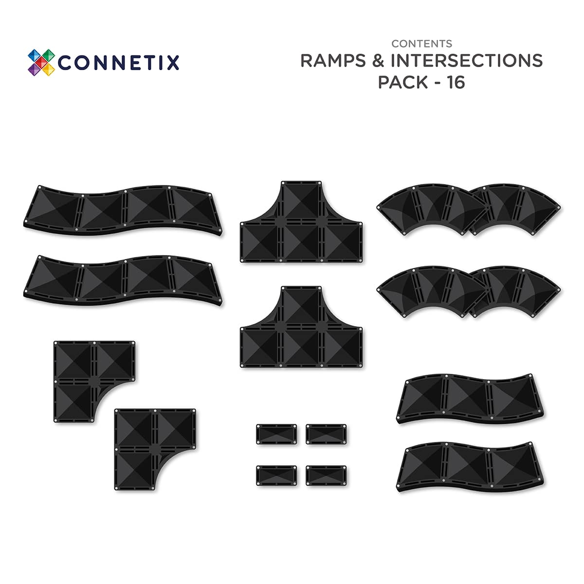 CONNETIX - RAMPS & INTERSECTIONS PACK | 16 PIECE