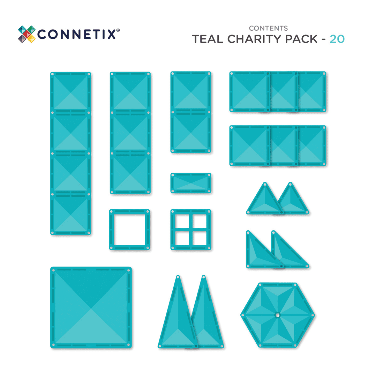 CONNETIX - CHARITY PACK TEAL 20 PC