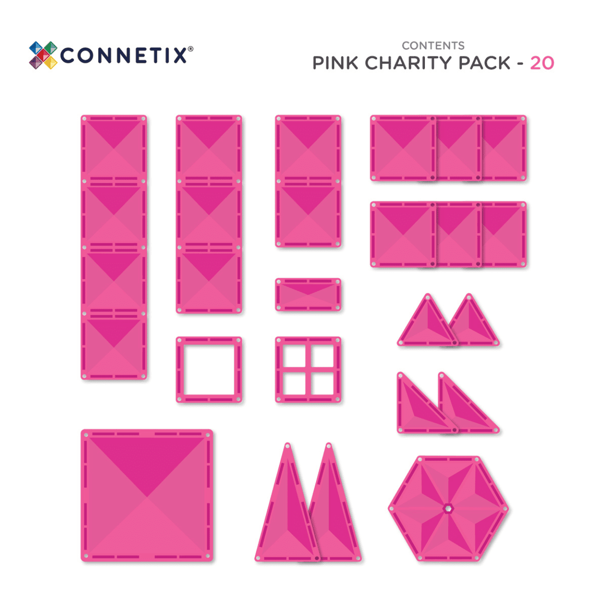 CONNETIX - CHARITY PACK PINK 20 PC