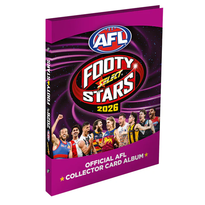 SELECT - 2026 AFL FOOTY STARS | BINDER ALBUM + 2 PACKS CARDS