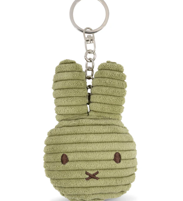 MIFFY - MIFFY FLAT KEYCHAIN ECO CORDUROY OLIVE GREEN - 10 CM