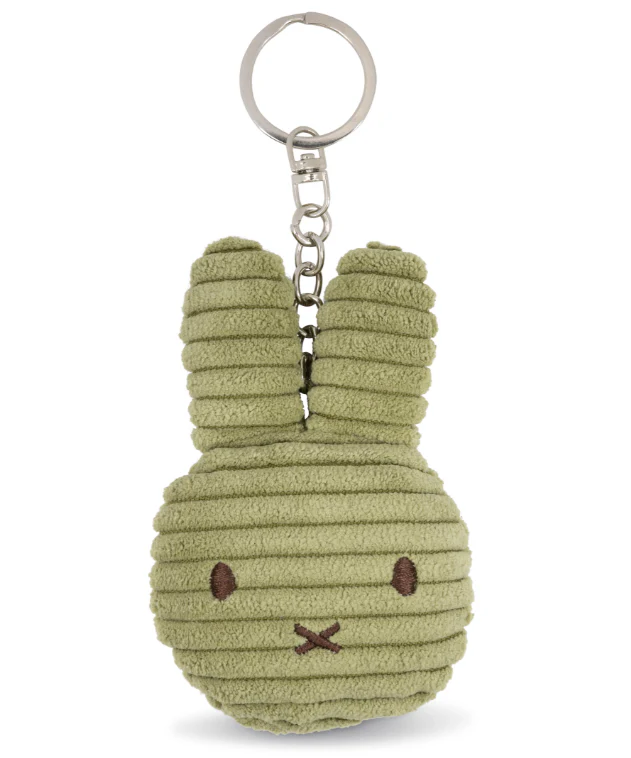 MIFFY - MIFFY FLAT KEYCHAIN ECO CORDUROY OLIVE GREEN - 10 CM