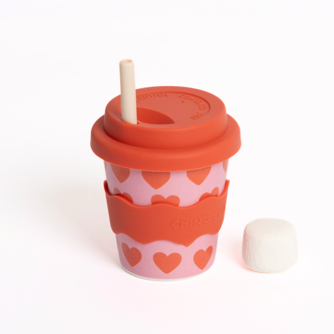 CHINO CLUB - BAMBOO BABY CHINO CUP | 4 OZ | HEARTS