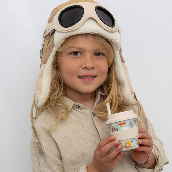 CHINO CLUB - BAMBOO BABY CHINO CUP | 4 OZ | VEHICLES (INCL. STRAW)