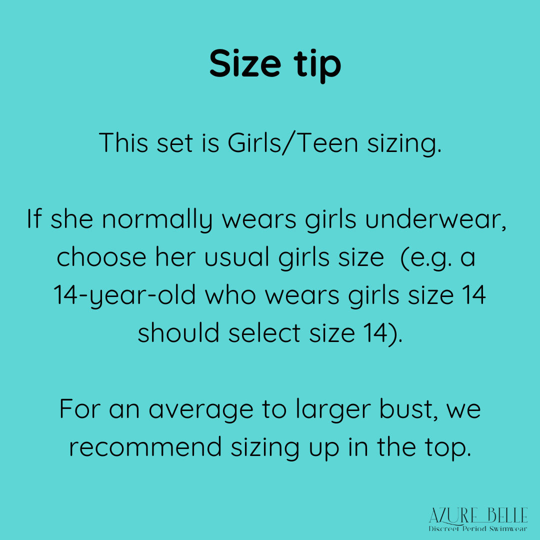 AZURE BELLE - MILLIE VALENTINE 2.0 TEEN BIKINI TOP (BLUE STRIPE) [SIZE:TEEN | 16]