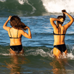 AZURE BELLE - WAVE RIDER TEEN CROP BIKINI TOP (BLACK) [SIZE:TEEN | 14]