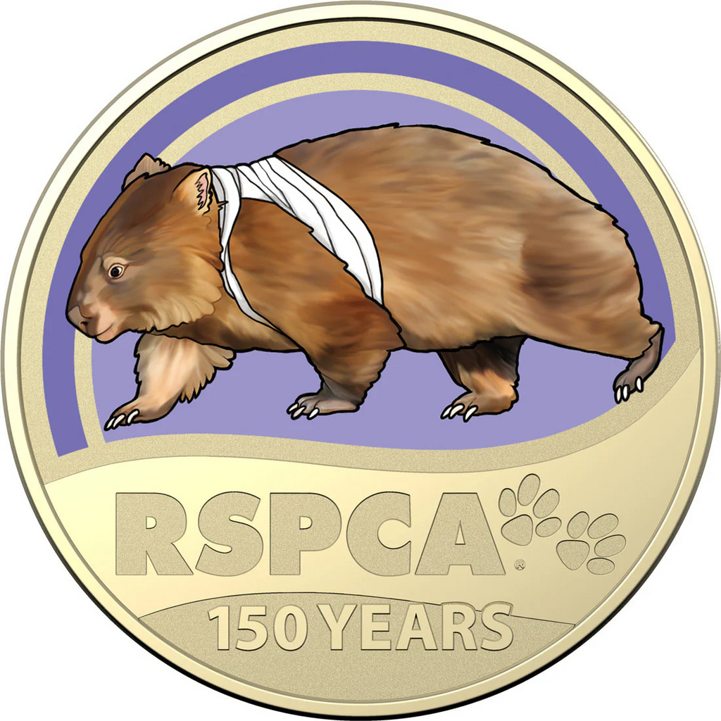 2021 $1 ALBR COL. UNC. COIN – 150TH ANNIVERSARY OF THE (RSPCA) AUSTRALIA – WOMBAT (COLLECTION)