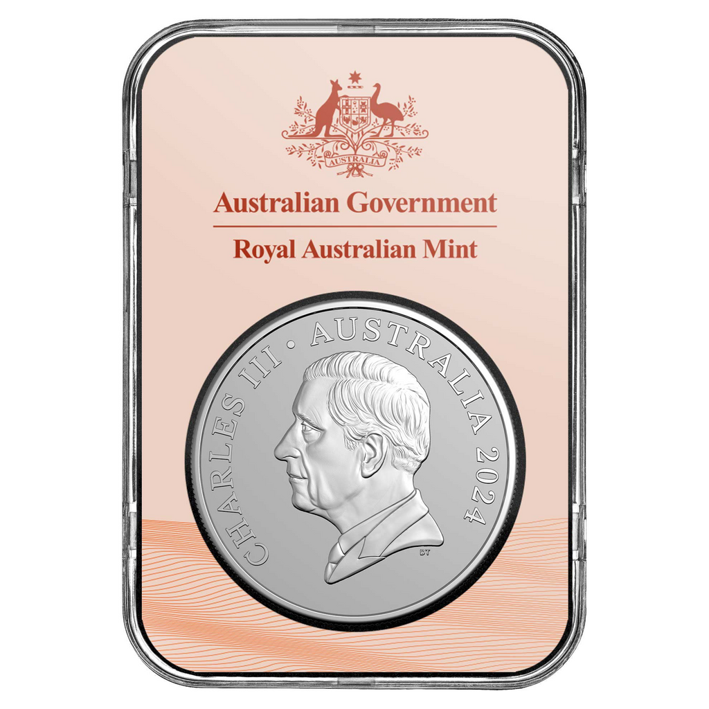 ROYAL AUSTRALIAN MINT - KANGAROO SERIES |  SILVER FROSTED UNCIRCULATED $1 COIN 2024