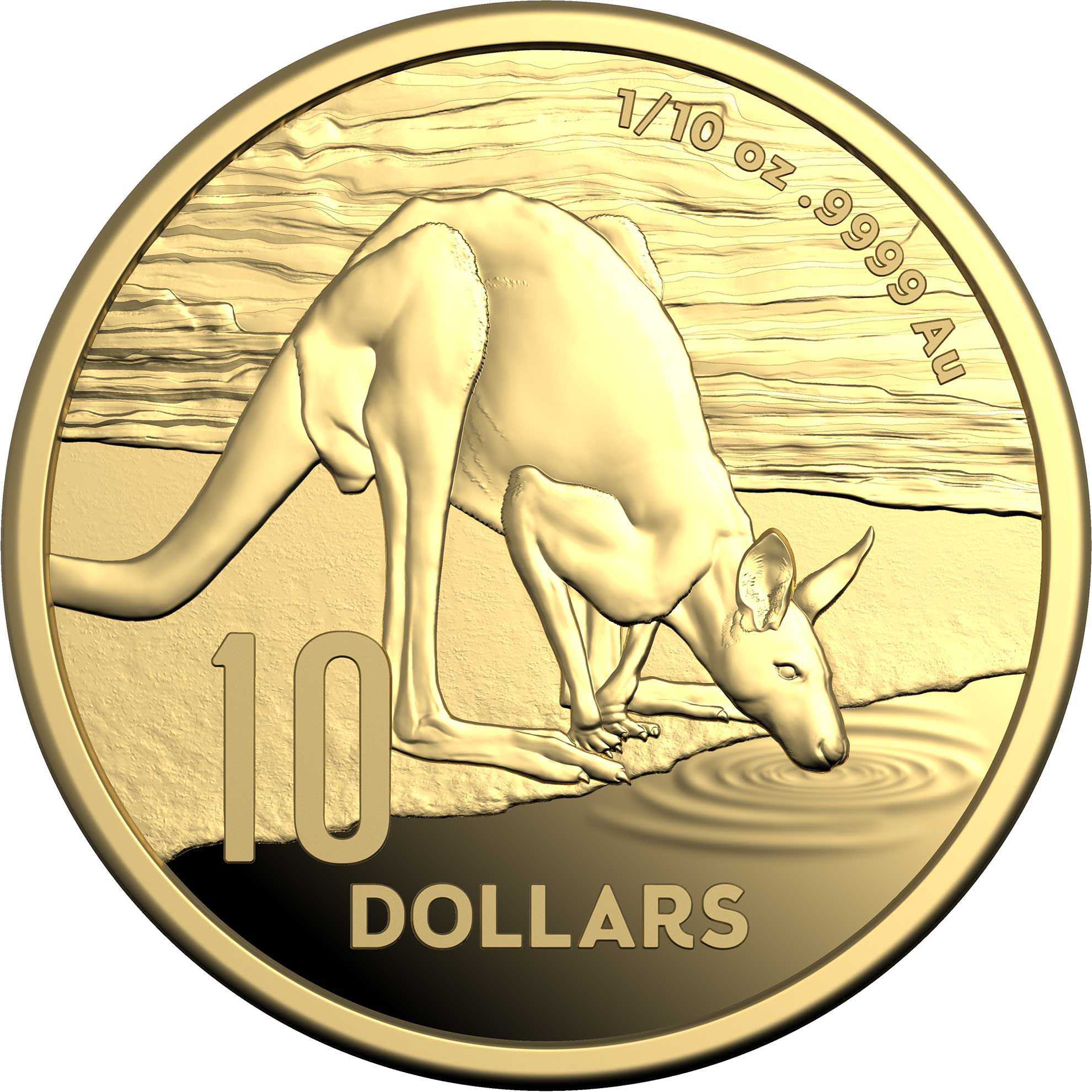 ROYAL AUSTRALIAN MINT - KANGAROO SERIES |  $10 1/10TH OZ GOLD PROOF COIN 2024