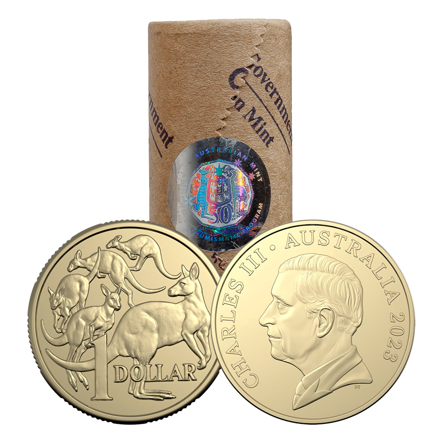 ROYAL AUSTRALIAN MINT - COIN ROLLED | 2023 $1 KING CHARLES III PREMIUM 