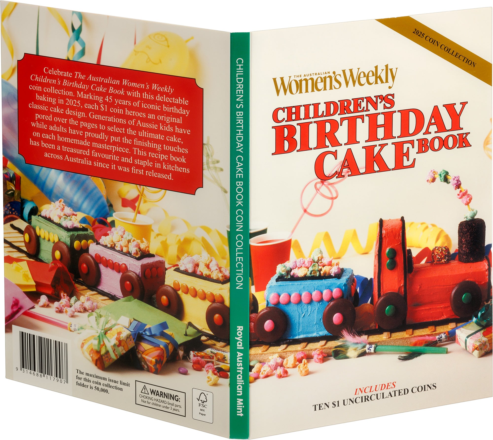 ROYAL AUSTRALIAN MINT - AWW CHILDREN'S BIRTHDAY COOKBOOK | 2025 $1 UNCIRCULATED TEN-COIN COLLECTION