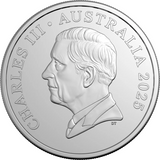 ROYAL AUSTRALIAN MINT -  2025 20 CENT COLOURED UNCIRC COIN  | 50TH ANNIVERSARY OF THE RAINBOW SERPENT