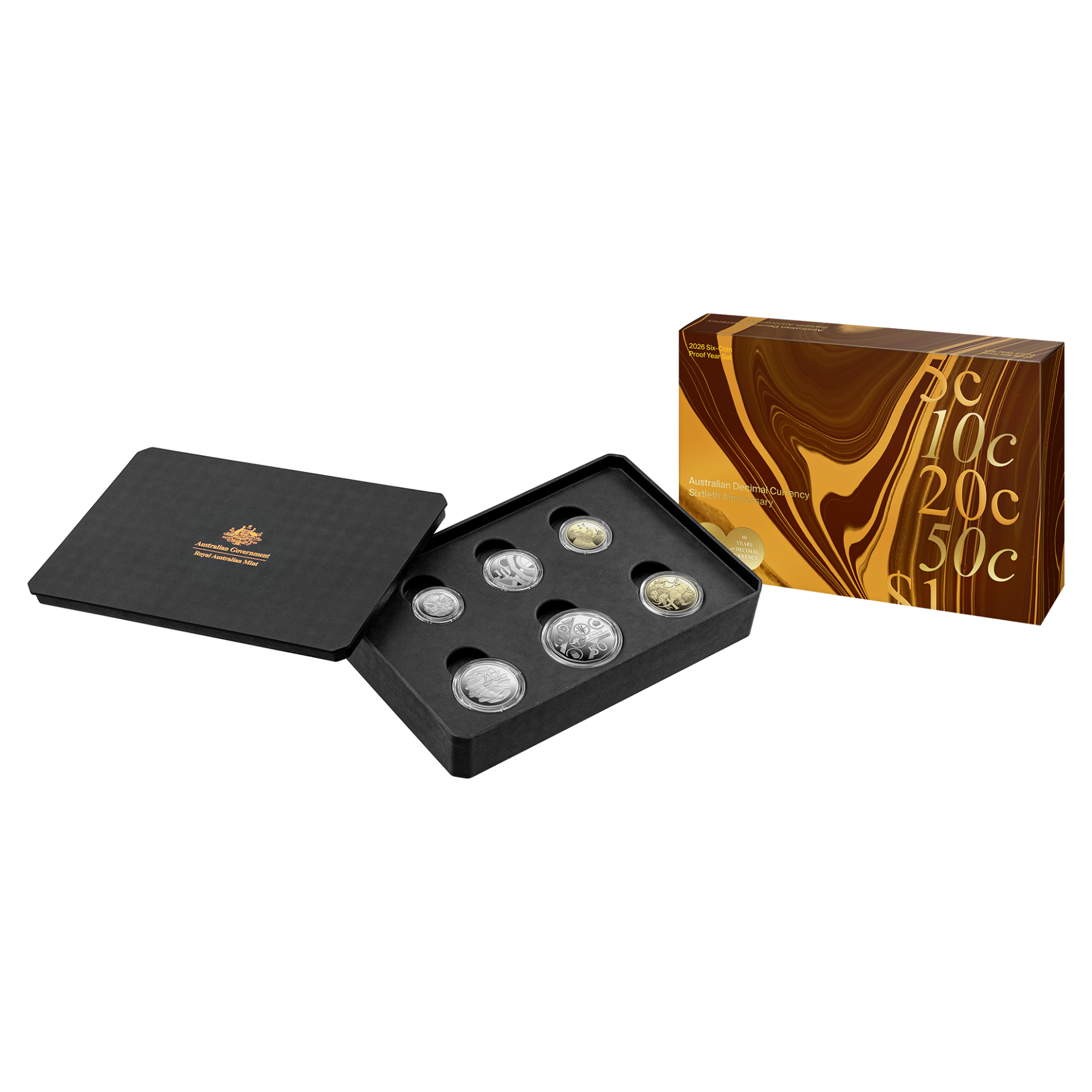 ROYAL AUSTRALIAN MINT - 2026 PROOF SIX-COIN YEAR SET | DECIMAL CURRENCY 60TH