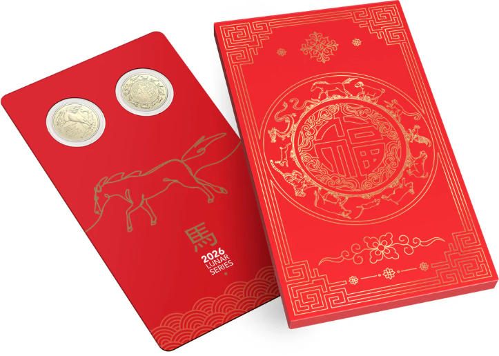 ROYAL AUSTRALIAN MINT -  2026 $1 UNCIRCULATED TWO-COIN SET | LUNAR SERIES | YEAR OF THE HORSE