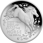 ROYAL AUSTRALIAN MINT -  2026 $5 FINE SILVER PROOF DOMED COIN | LUNAR SERIES | YEAR OF THE HORSE