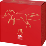 ROYAL AUSTRALIAN MINT -  2026 $5 FINE SILVER PROOF DOMED COIN | LUNAR SERIES | YEAR OF THE HORSE