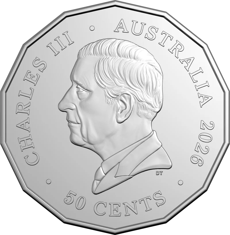 ROYAL AUSTRALIAN MINT -  2026 50C UNCIRCULATED TETRADECAGON COIN | LUNAR SERIES | YEAR OF THE HORSE