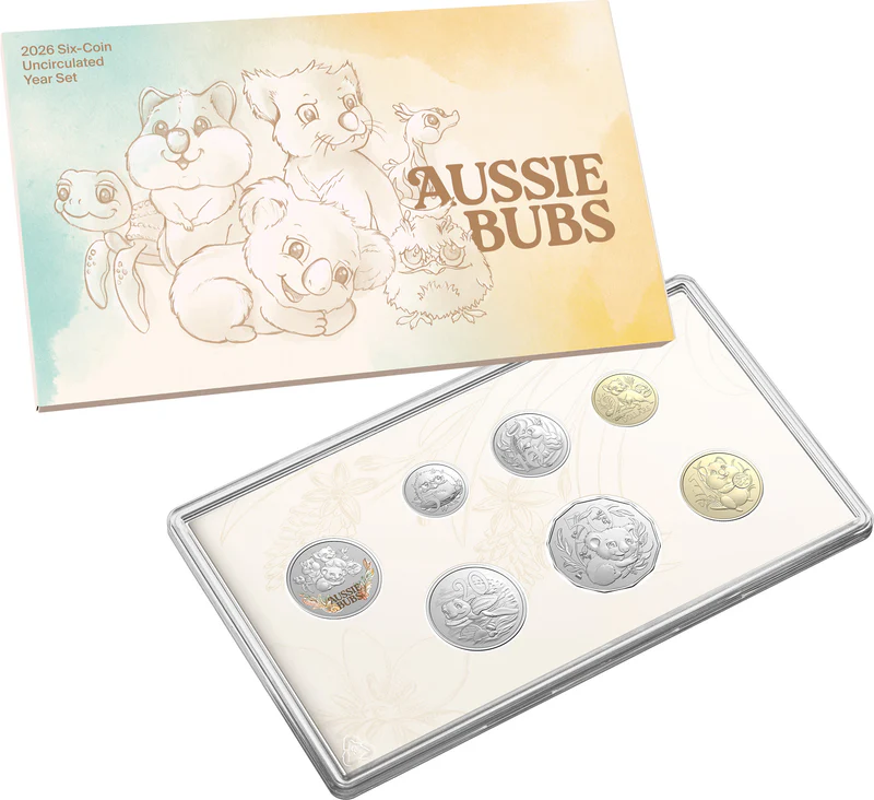ROYAL AUSTRALIAN MINT - AUSSIE BUBS 2026 SIX COIN UNCIRCULATED BABY YEAR SET