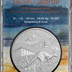 ROYAL AUSTRALIAN MINT -  2025 $1 1OZ FINE SILVER FROSTED UNCIRC. COIN | KANGAROO SERIES