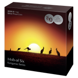 ROYAL AUSTRALIAN MINT - 2026 $1 1OZ FINE SILVER PROOF COIN – KANGAROO SERIES MOB OF SIX