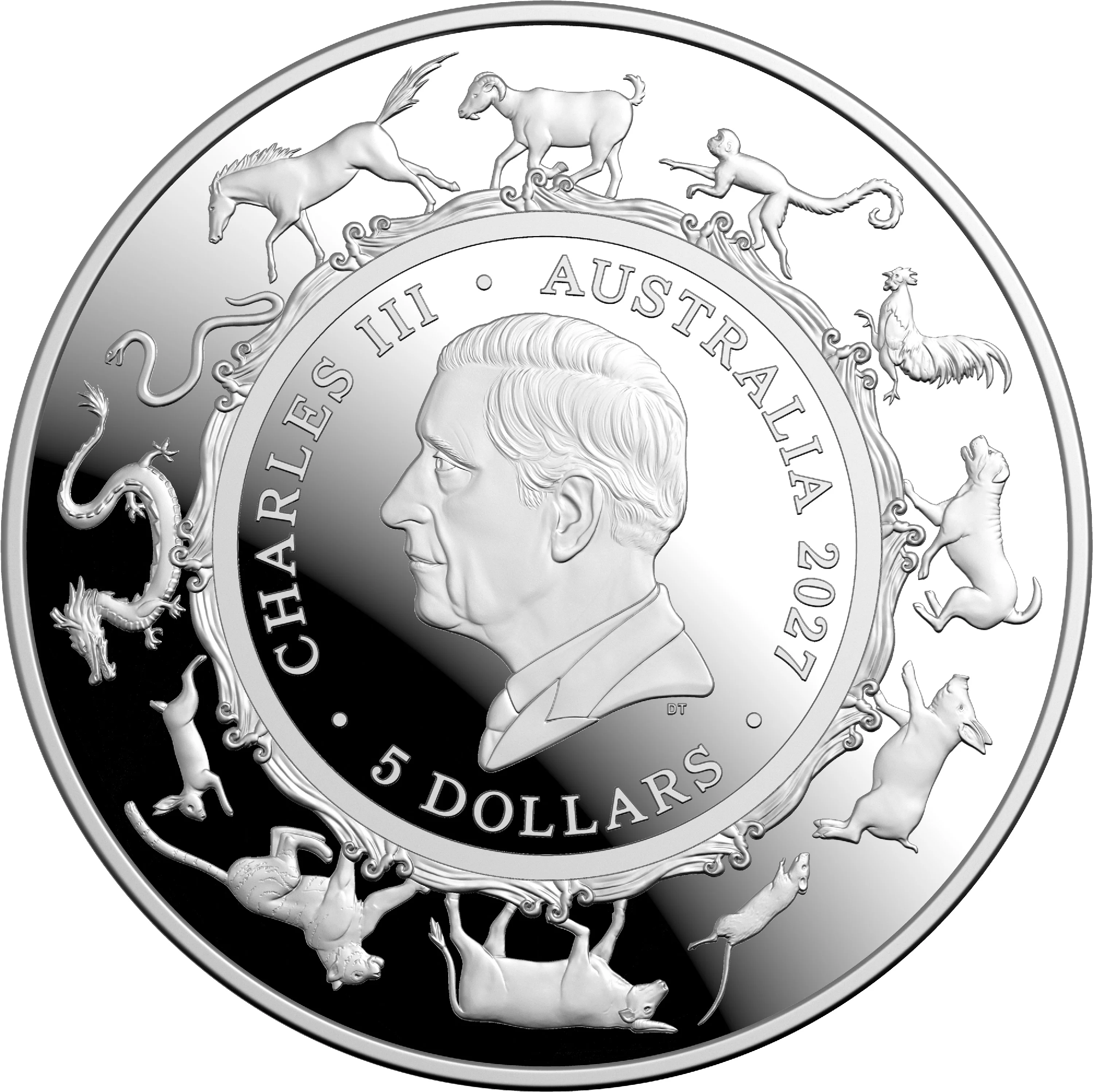 ROYAL AUSTRALIAN MINT - 2027 $5 LUNAR SERIES - YEAR OF THE GOAT SILVER PROOF DOMED COIN