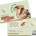 ROYAL AUSTRALIAN MINT - AWW CHILDREN'S BIRTHDAY COOKBOOK | 2025 $1 ALBR UNCIRCULATED COIN | RACING TRACK