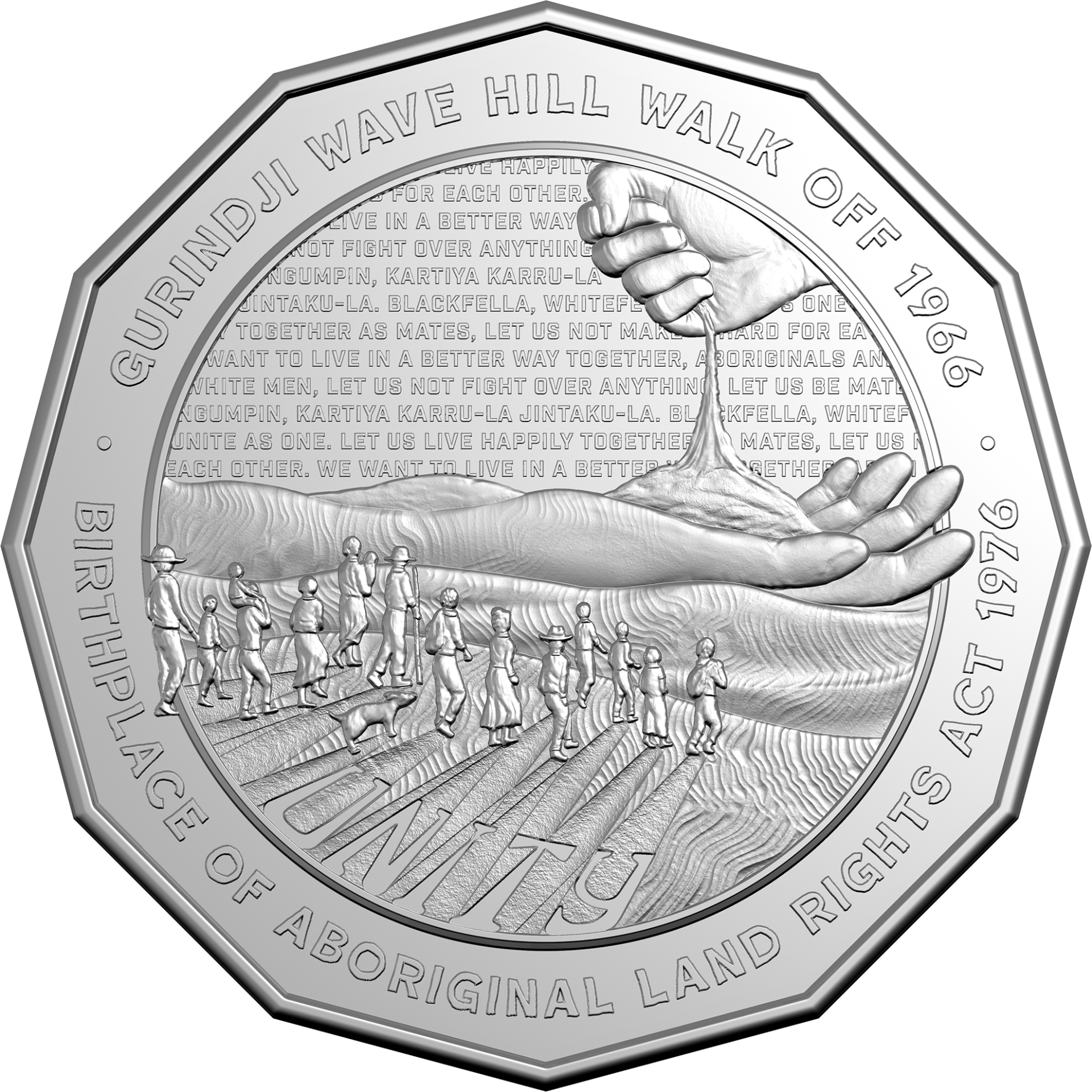 ROYAL AUSTRALIAN MINT - 2026 50C UNCIRCULATED COIN | UNITY: WAVE HILL WALK OFF 60TH AND ABORIGINAL LAND
