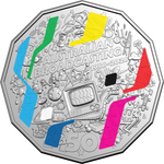 ROYAL AUSTRALIAN MINT - 2026 50C COLOURED UNCIRCULATED COIN | FIRST TELEVISION BROADCAST 70TH