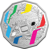 ROYAL AUSTRALIAN MINT - 2026 50C COLOURED UNCIRCULATED COIN | FIRST TELEVISION BROADCAST 70TH