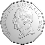 ROYAL AUSTRALIAN MINT - 2026 50C COLOURED UNCIRCULATED COIN | FIRST TELEVISION BROADCAST 70TH