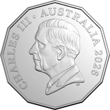 ROYAL AUSTRALIAN MINT - 2026 50C COLOURED UNCIRCULATED COIN | FIRST TELEVISION BROADCAST 70TH