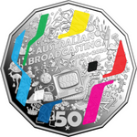 ROYAL AUSTRALIAN MINT - 2026 50C COLOURED SILVER PROOF COIN | FIRST TELEVISION BROADCAST 70TH