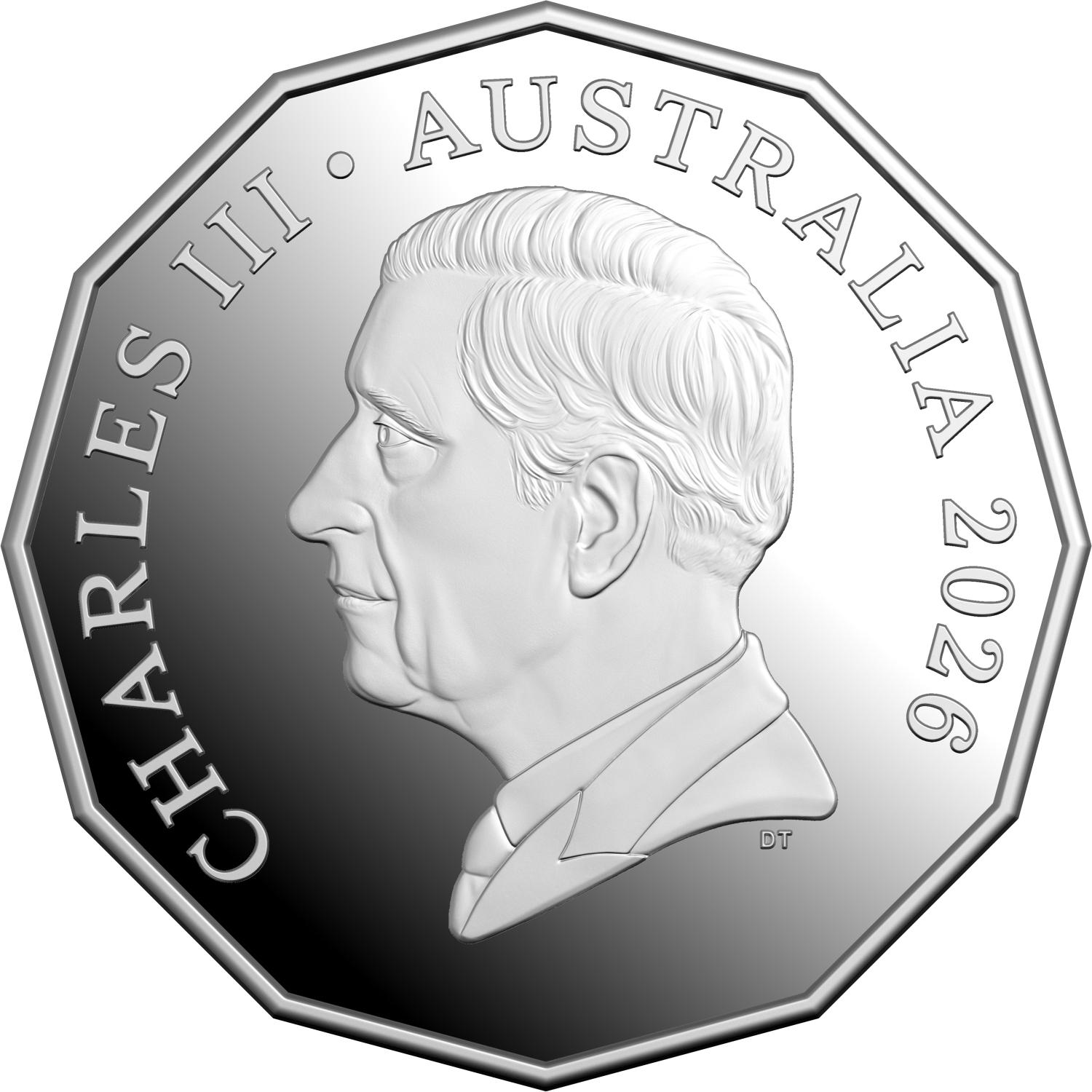 ROYAL AUSTRALIAN MINT - 2026 50C COLOURED SILVER PROOF COIN | FIRST TELEVISION BROADCAST 70TH