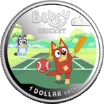 ROYAL AUSTRALIAN MINT - 2027 $1 COLOURED SILVER PROOF COIN | BLUEY CRICKET
